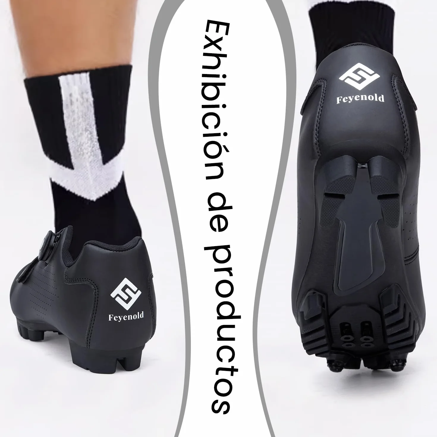 Feyenold Zapatillas MTB Hombre Mujer Compatibles Calas SPD Ciclismo Mountain Bike
