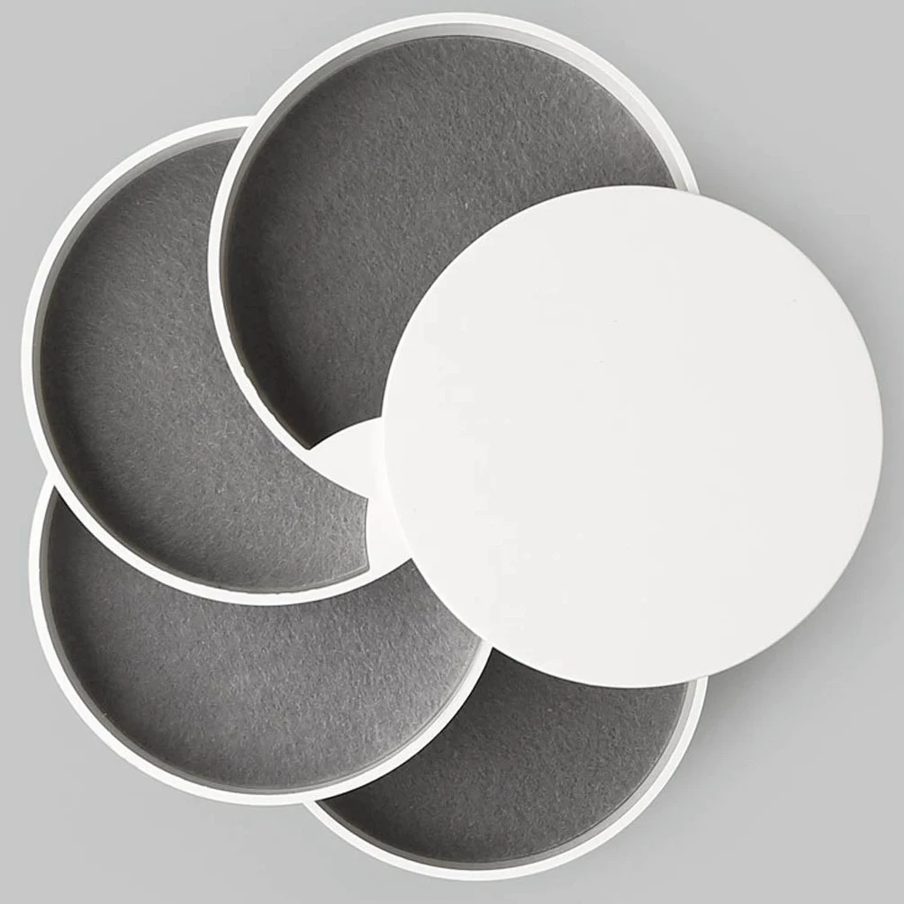 Joyero Giratorio de Cuatro Niveles Joyero Pendientes Collar Caja de Almacenamiento Caja de Acabado Caja de Almacenamiento de Accesorios de Viaje Joyero Organizador