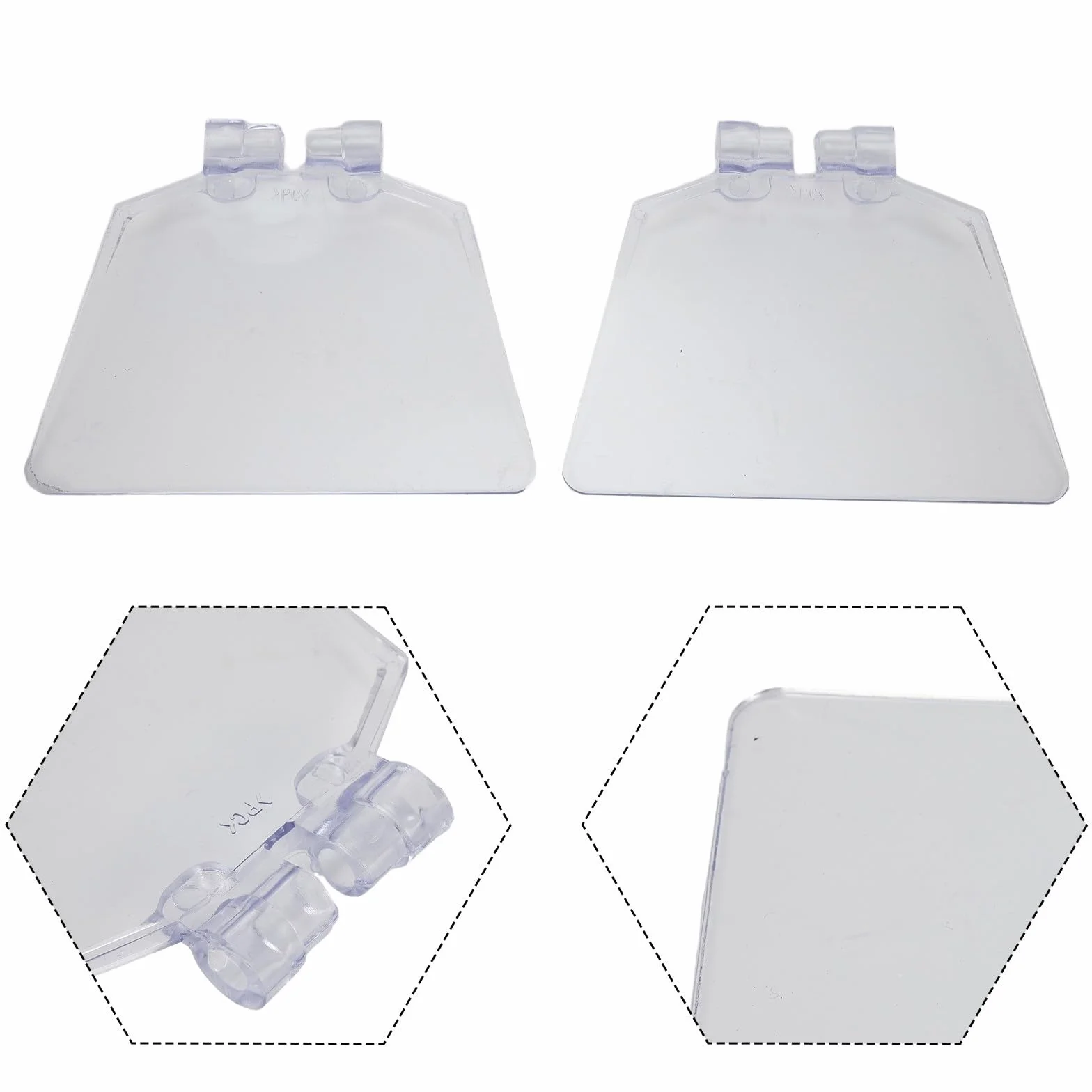 Protectores oculares para amoladora de banco, plástico ABS transparente, paquete de 2