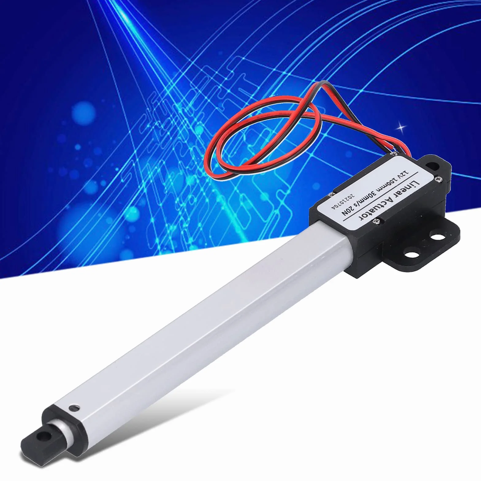 Actuador Lineal Eléctrico 12V 100mm 30mm/s 20N Bajo Ruido Interruptor Límite Interno