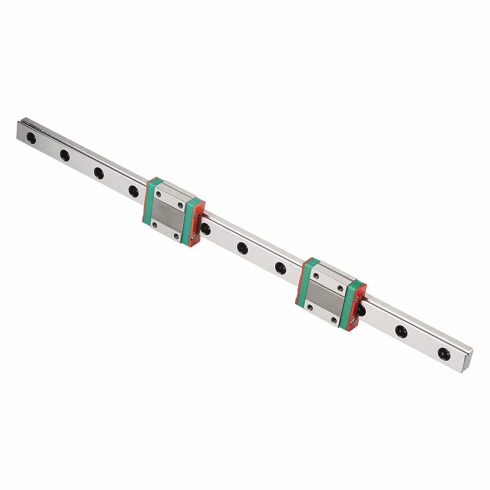 Riel De Guía Lineal En Miniatura MGN12 300mm 12mm Ancho 2 Bloques Deslizantes MGN12B Contacto 4 Puntos