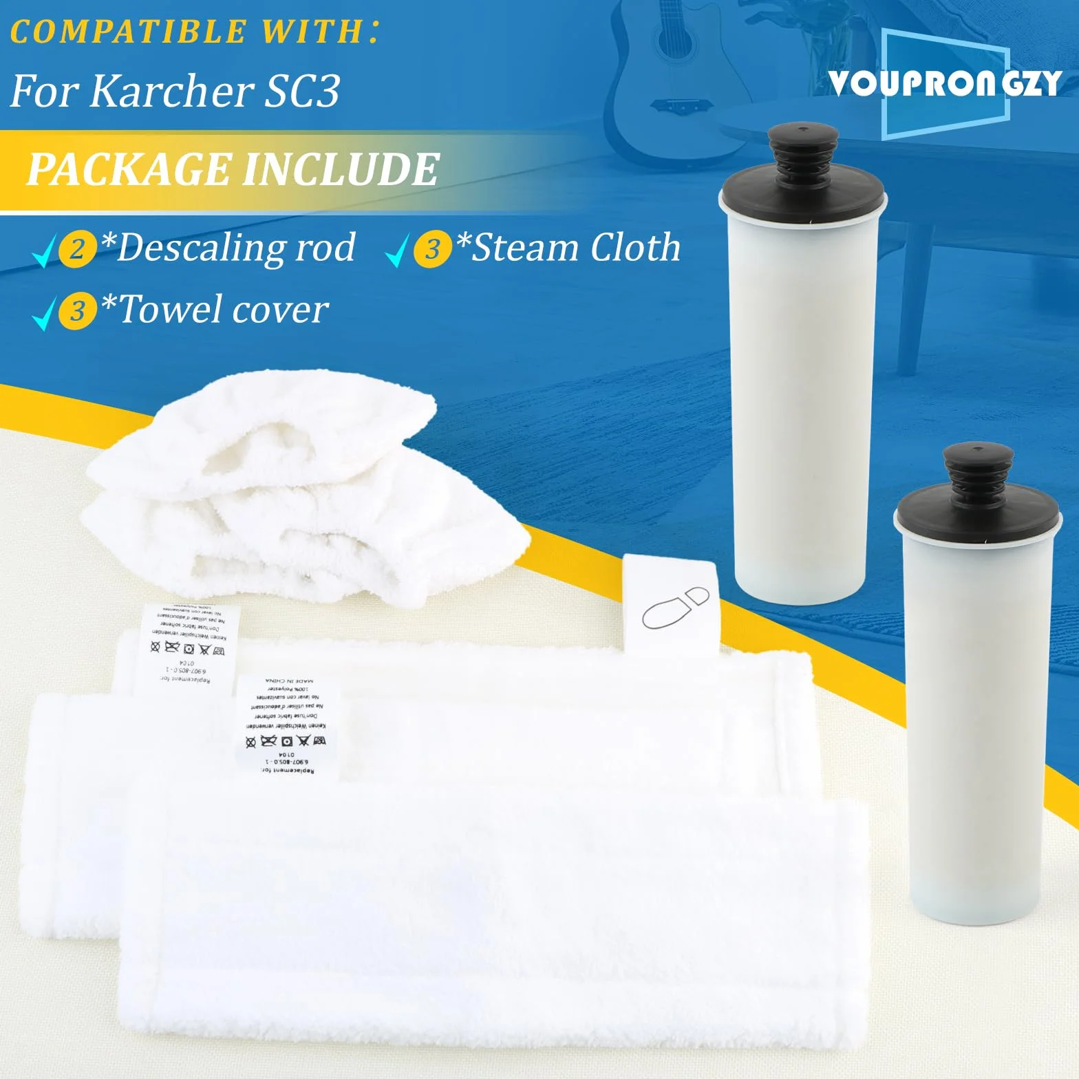Set Cartucho de Filtro Descalcificador para Karcher SC3 Limpiador a Vapor