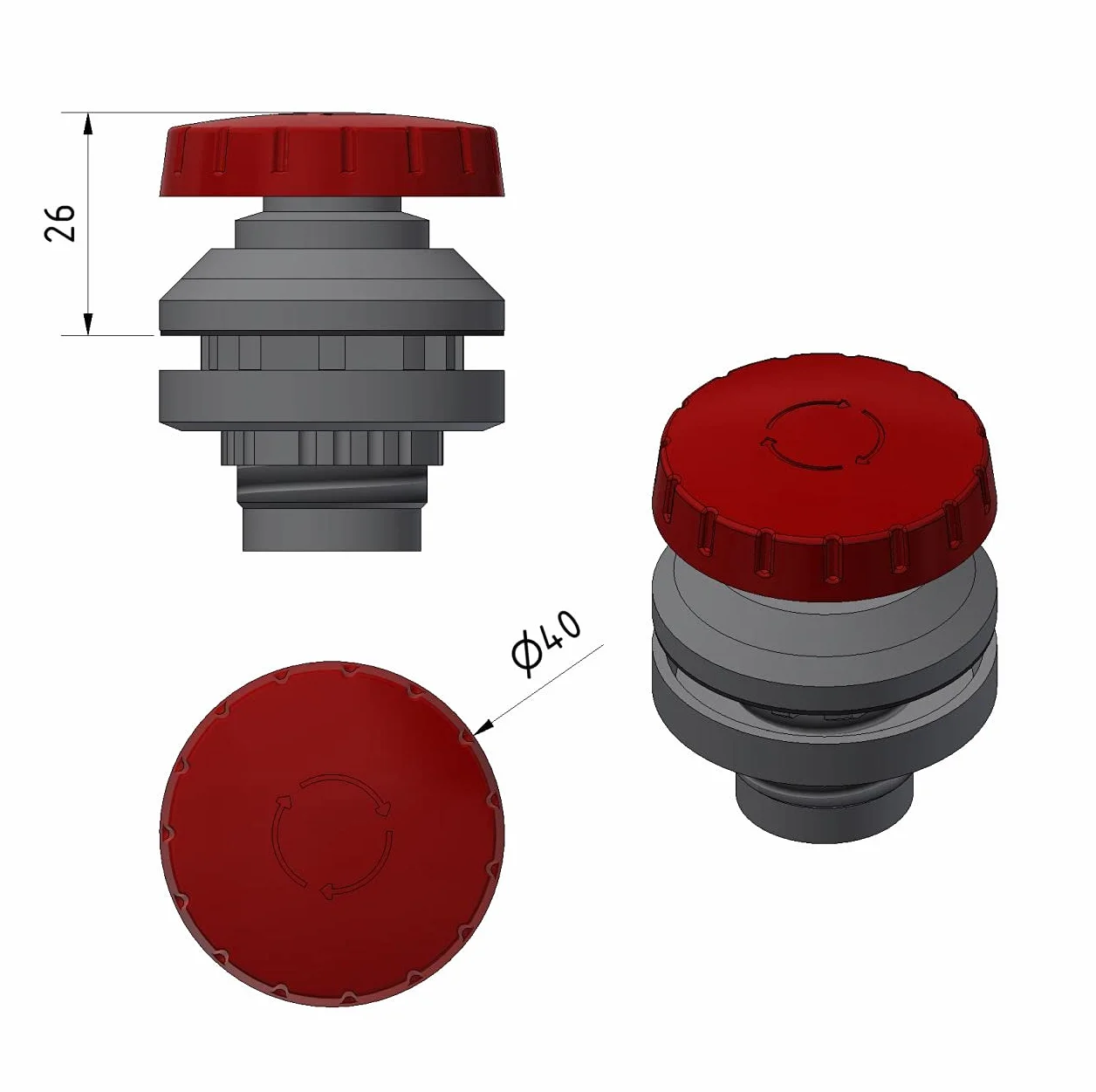 Seta KRV 32/R NOT-AUS rastend