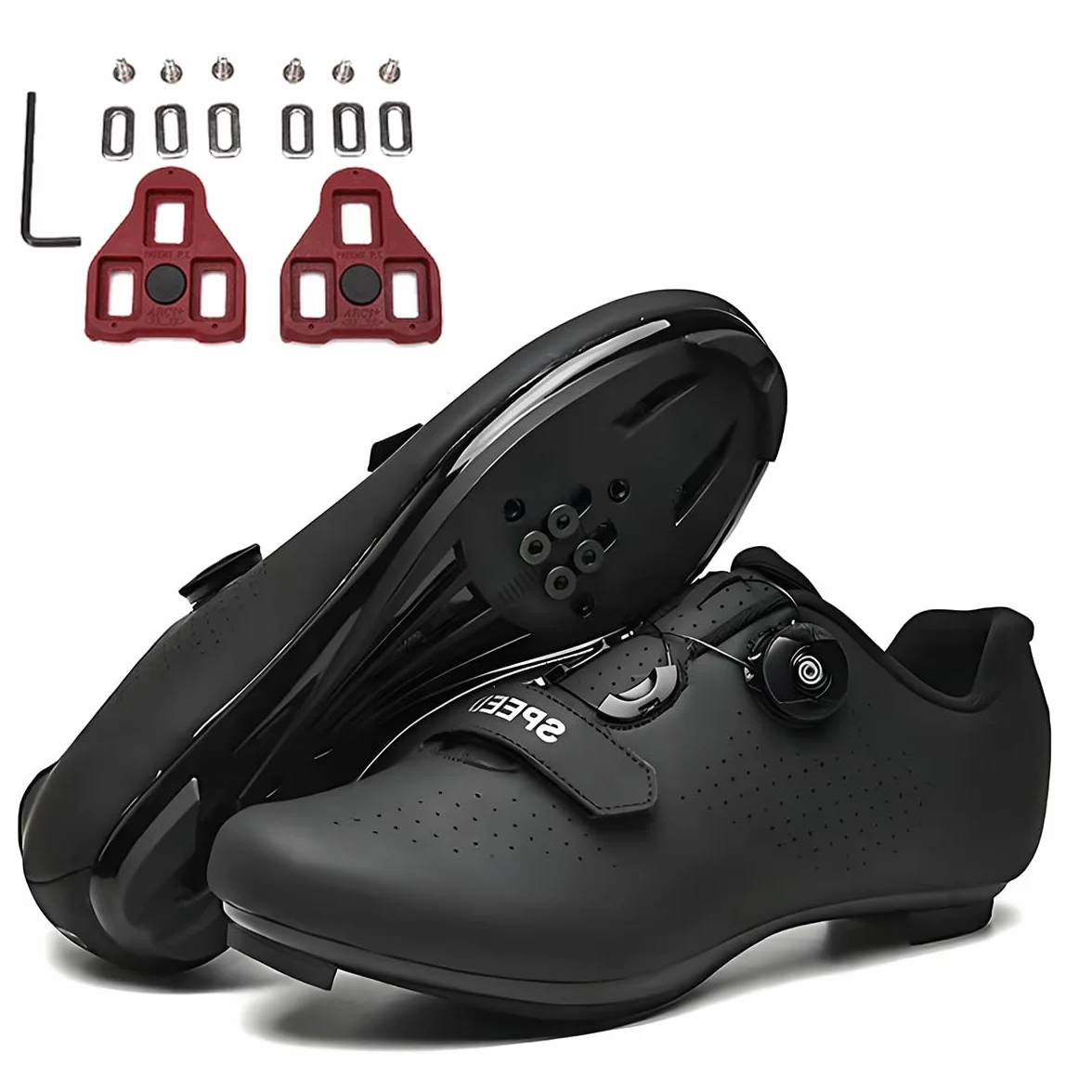 Fansu Zapatillas de Ciclismo Carretera, con Calas Delta, Zapatillas Ciclismo Hombre Compatibles con Look SPD SPD-SL Delta Lock, Zapatillas para Bicicleta de Interior Exteriores