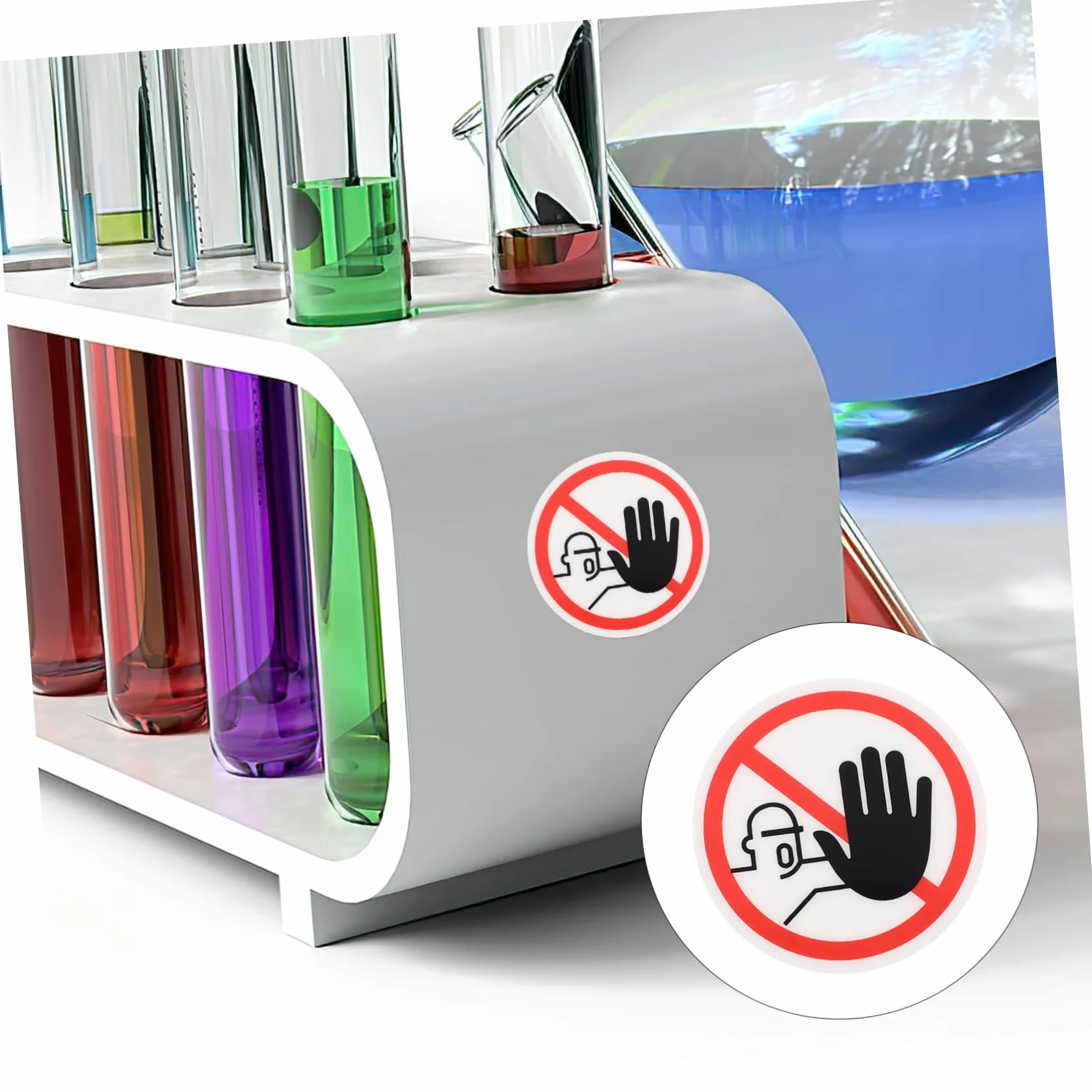 GARVALON Pegatinas Autoadhesivas Señal No Tocar PVC 2 Piezas Advertencia Seguridad