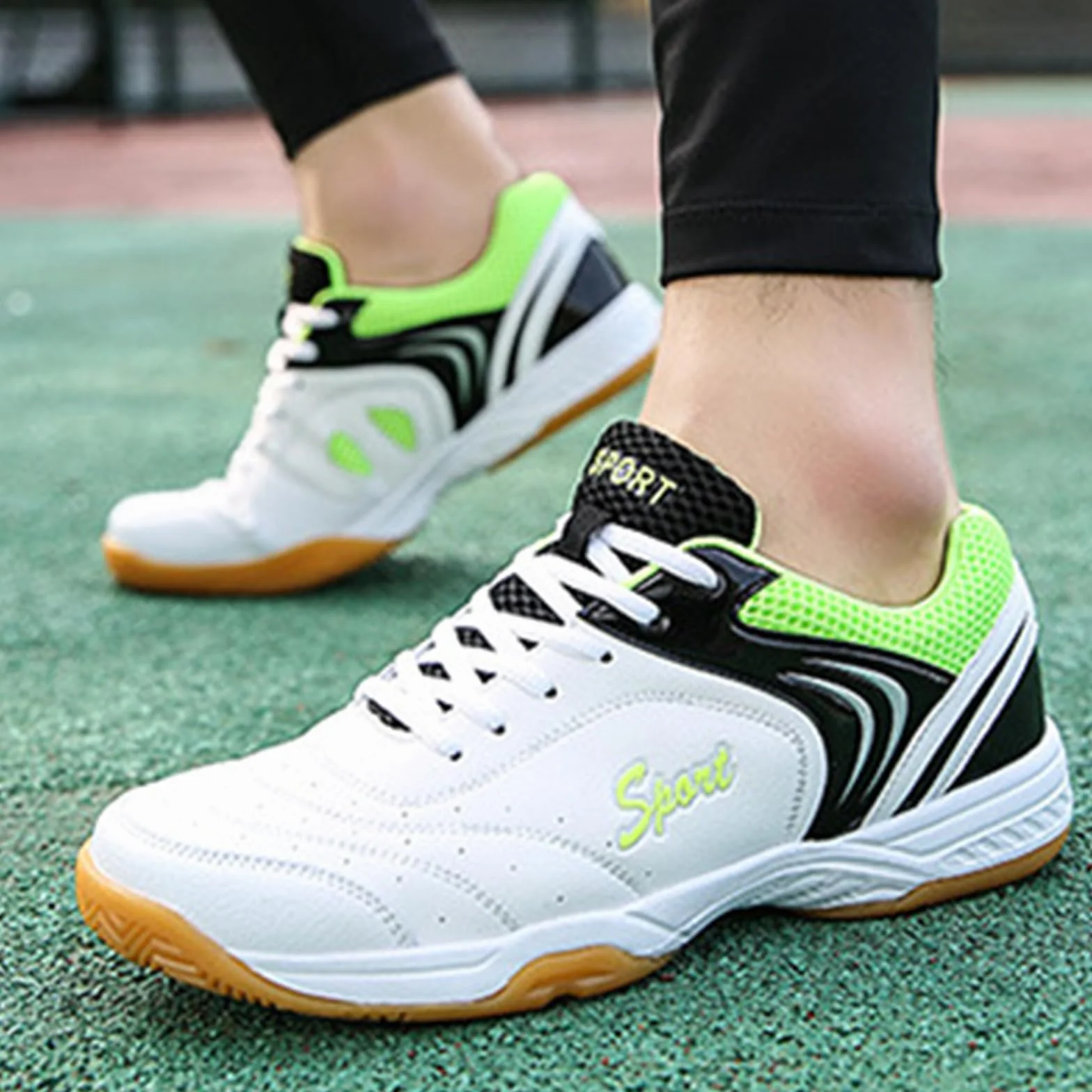 Zapatillas Ligeras de Bádminton y Tenis de Mesa Hombre Antideslizantes Transpirables