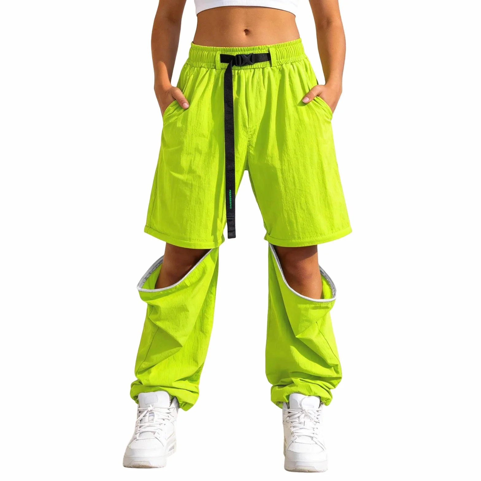 Pantalón de Senderismo Mujer Convertible, Ligero Transpirable Secado Rápido Pantalón Deportivos con Cremallera y Bolsillos Exterior Verano de Técnico Cargo con para Uso Diario y al Libre para Trekking