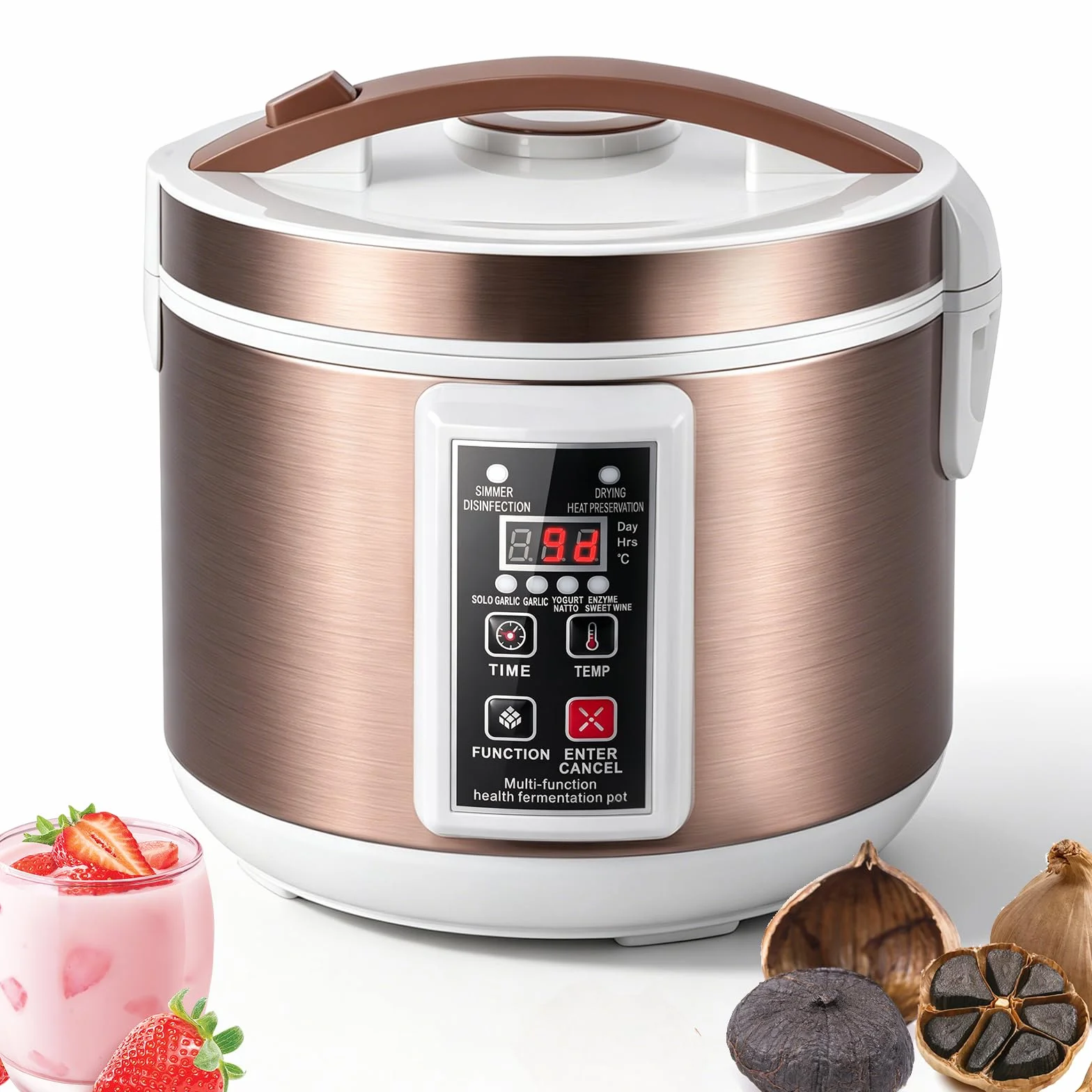 YUCHENGTECH Fermentador de Ajo Negro Automático 6L con Control de Tiempo y Temperatura
