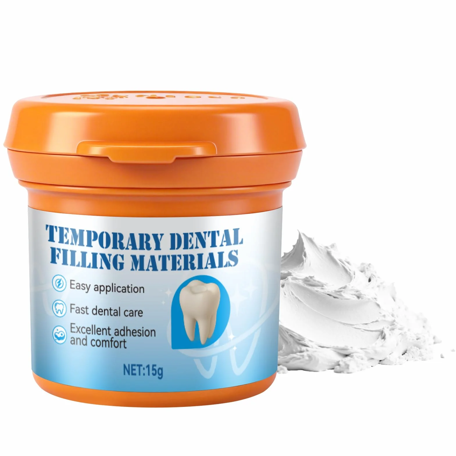 Cemento Dental Temporal, Kit de Relleno para Caries, 15g