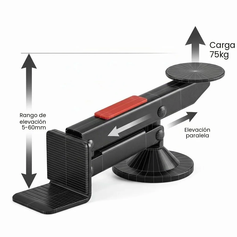 QWORK Levantador de Puertas y Muebles Rotación 360 Grados Capacidad Máxima 100 kg