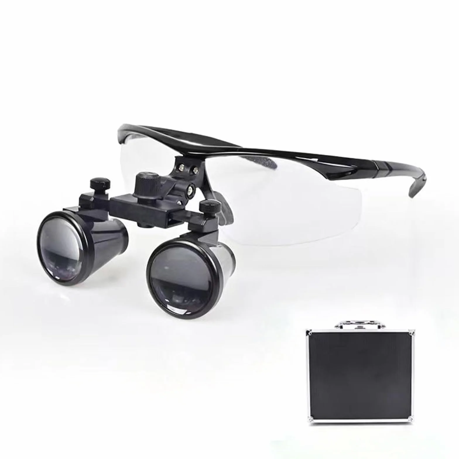 Gafas Aumento Dentista 3.5X Lupa Dental Profesional con Luz LED Distancia Interpupilar Ajustable 50-60 mm