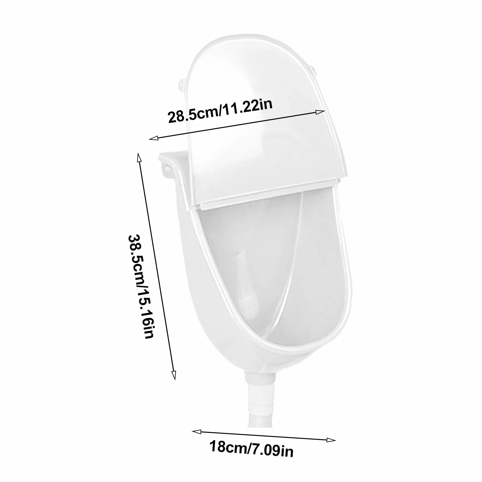 Urinario De Pared Con Tapa Para Baño Descarga Ajustable Manguera Hogar Jardín Exteriores