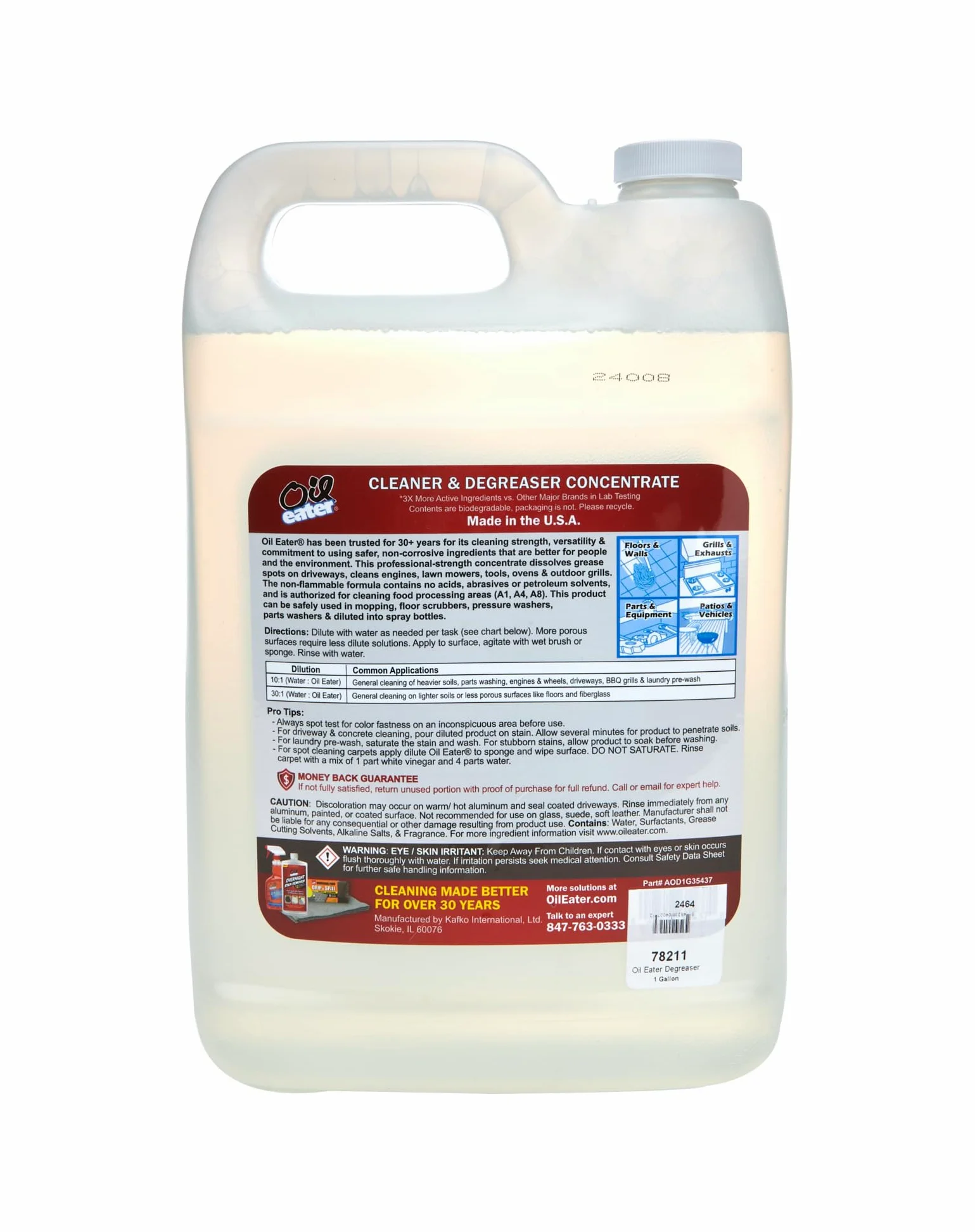 Aceite Eater aod1g35437 Limpiador desengrasante 1 Gallon