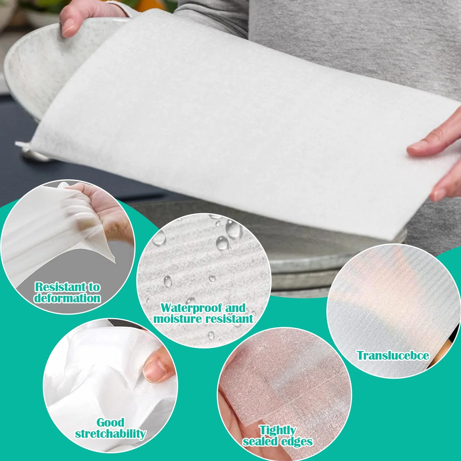 Envoltura de Espuma 30x30 cm 100 Piezas, Material de Embalaje de Burbujas para Mudanza