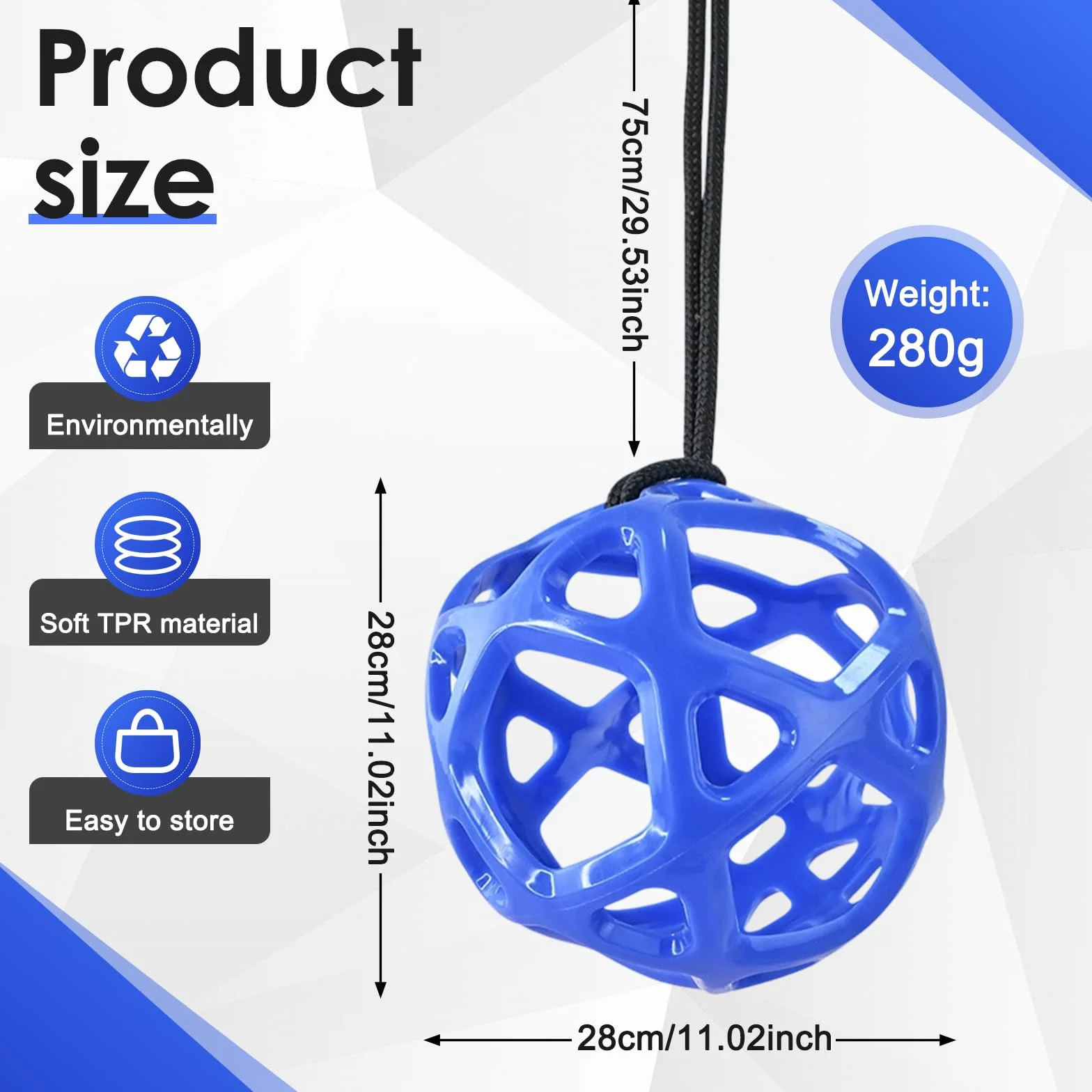 Pelota de juguete para caballos de 19 cm, rellenable con zanahorias, alivio del estrés