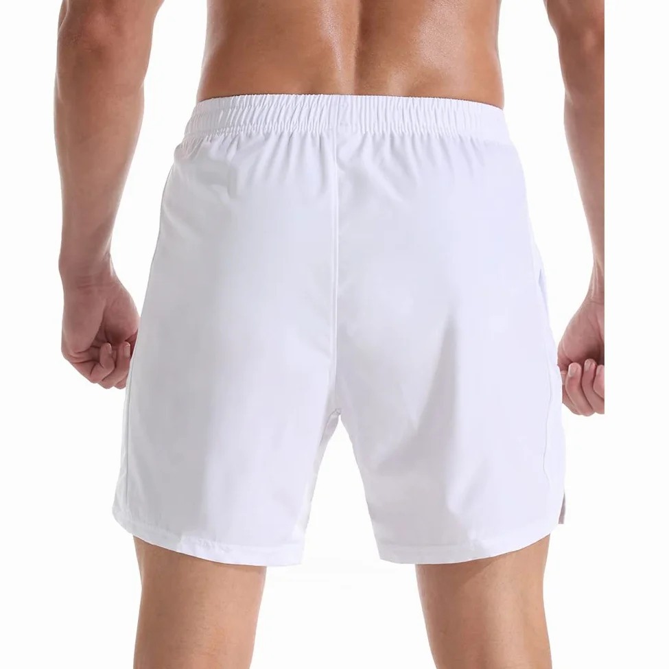Pantalones cortos deportivos para correr para hombre, ligeros, de secado rápido, con bolsillos con cremallera