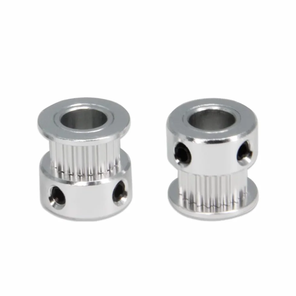 Polea de correa dentada GT2 de aluminio 20-80 dientes 10mm 6mm 2 unidades