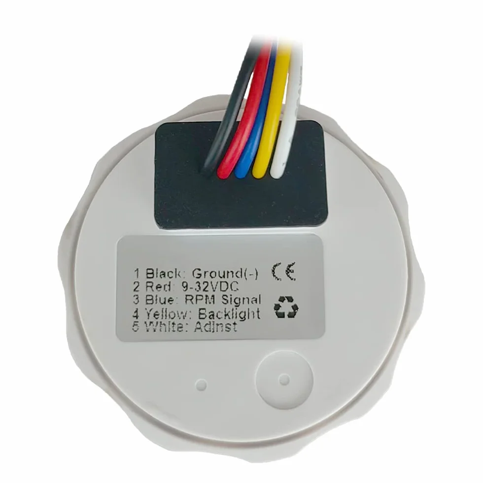 ELING Tacómetro 52 mm 4000 RPM Horómetro 12 V 24 V Retroiluminación 7 Colores para UTV Kart