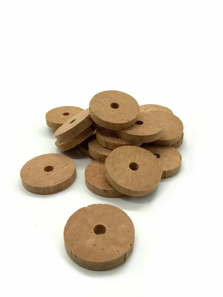 Discos de corcho 35 mm diámetro 6 mm grosor 20 unidades para pesca con agujero