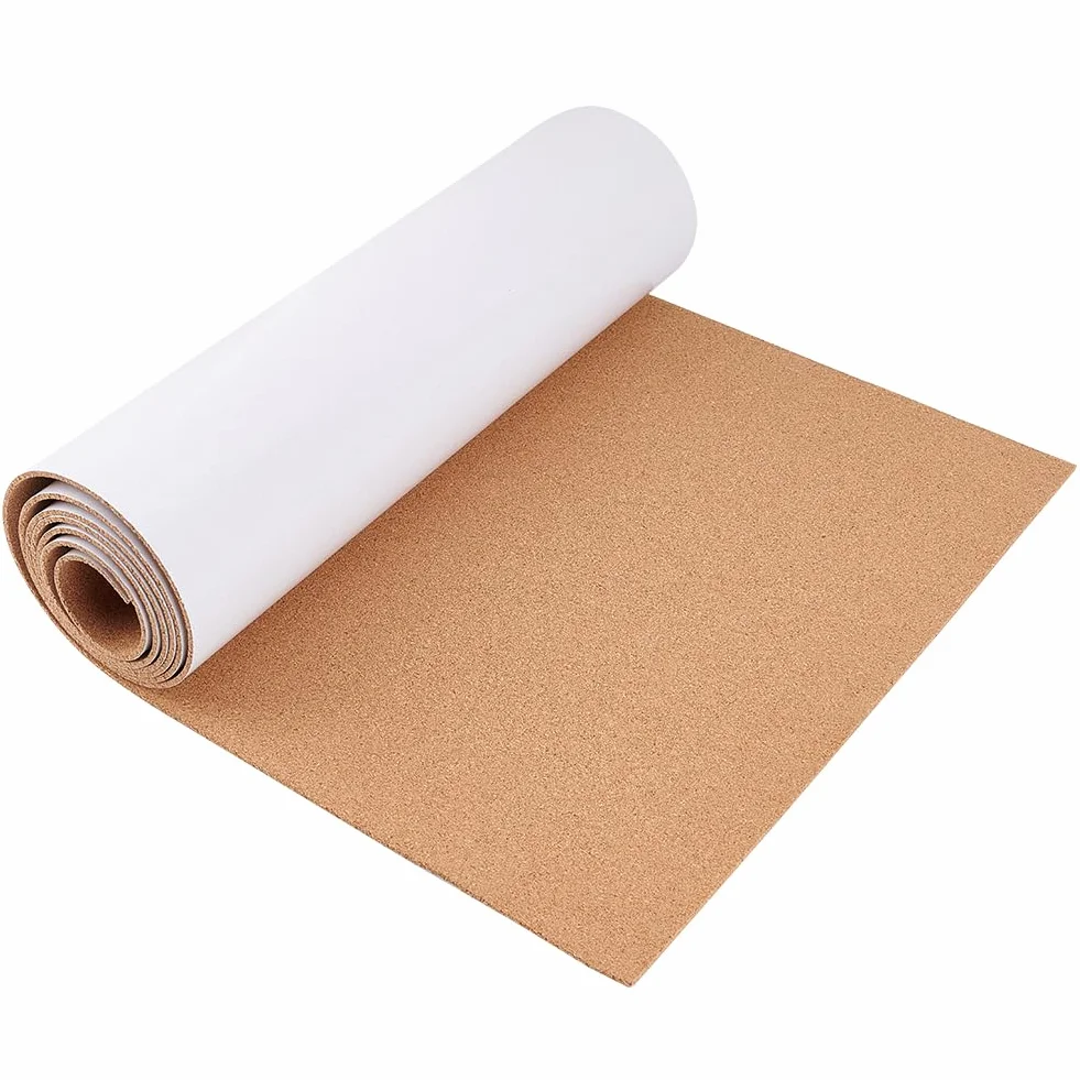 BENECREAT Rollo de corcho autoadhesivo 40 x 200 cm 3 mm grosor corcho natural azulejos adhesivos