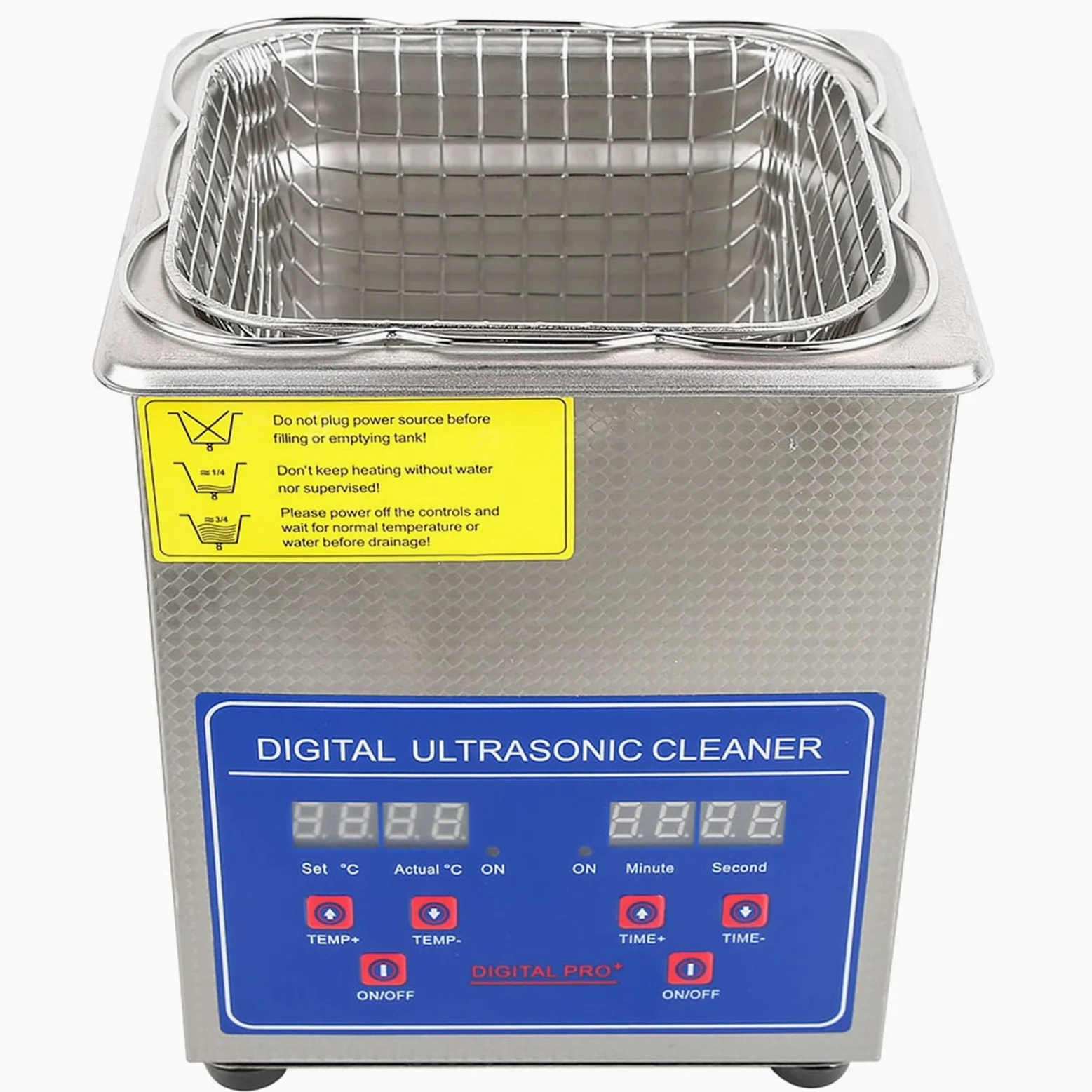Máquina de Limpieza Ultrasónica Digital de Acero Inoxidable con Temporizador de Calentador para Limpieza de Joyas