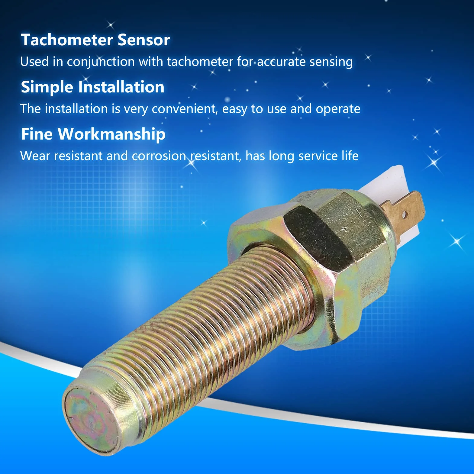 Sensor de Tacómetro 89 mm M18 Medidor de Rpm de Acero Inoxidable para Auto