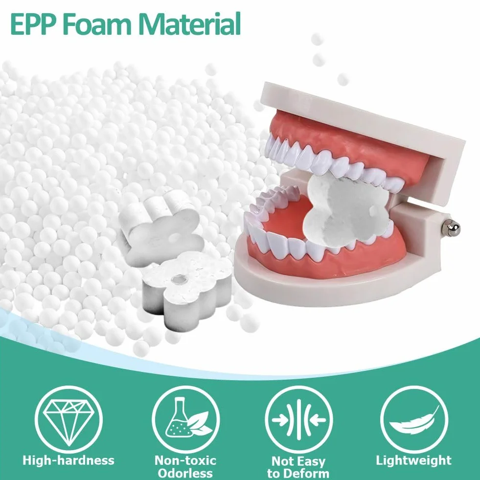 100 piezas Bloques de mordedura dental desechables - Abridor de apoyos de boca de espuma EPP para niños y adultos