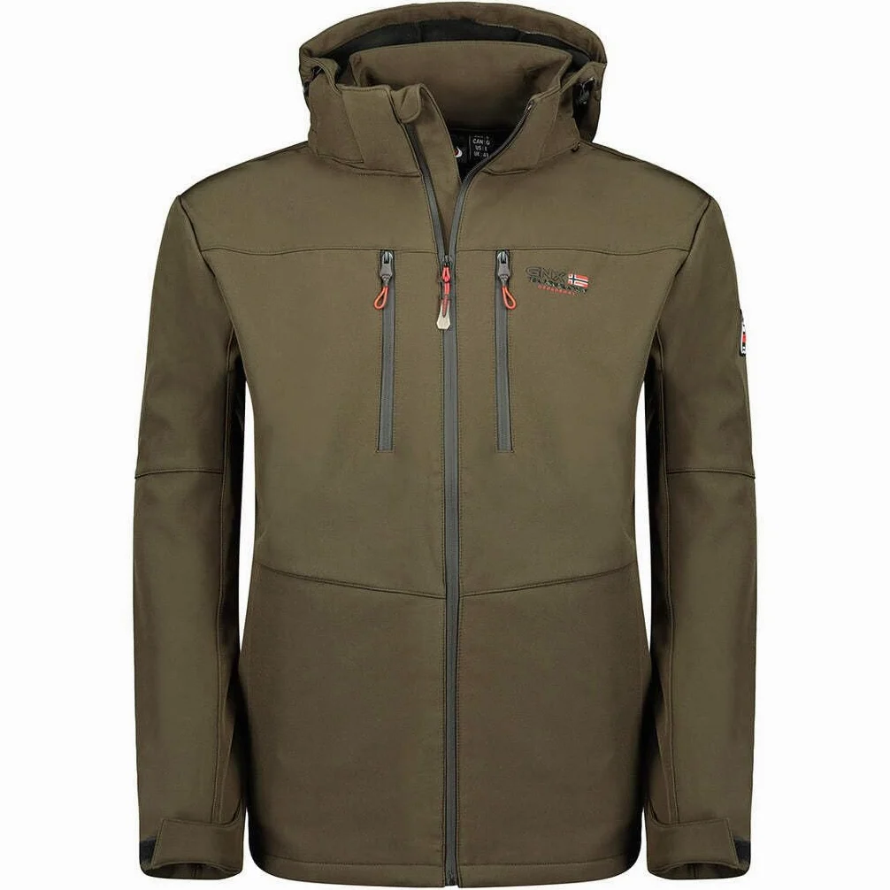 Geographical Norway Timmex Men - Chaqueta Softshell Hombre Impermeable Con Capucha - Abrigo Para Hombres Outdoor Cortavientos Resistente - Senderismo Esquí Otoño Invierno Primavera