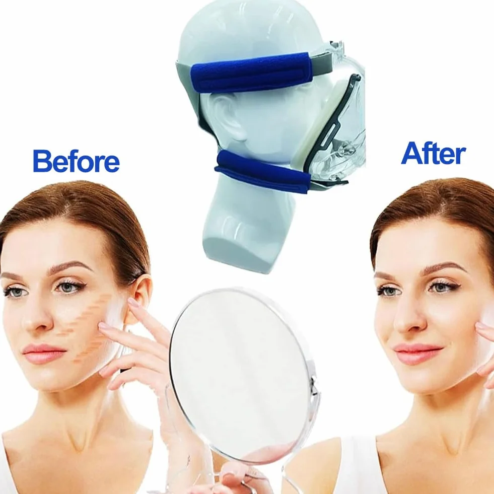 Almohadillas Faciales CPAP, 6pcs Fundas para Cinturón de Seguridad para Mejilla, Mascarillas CPAP
