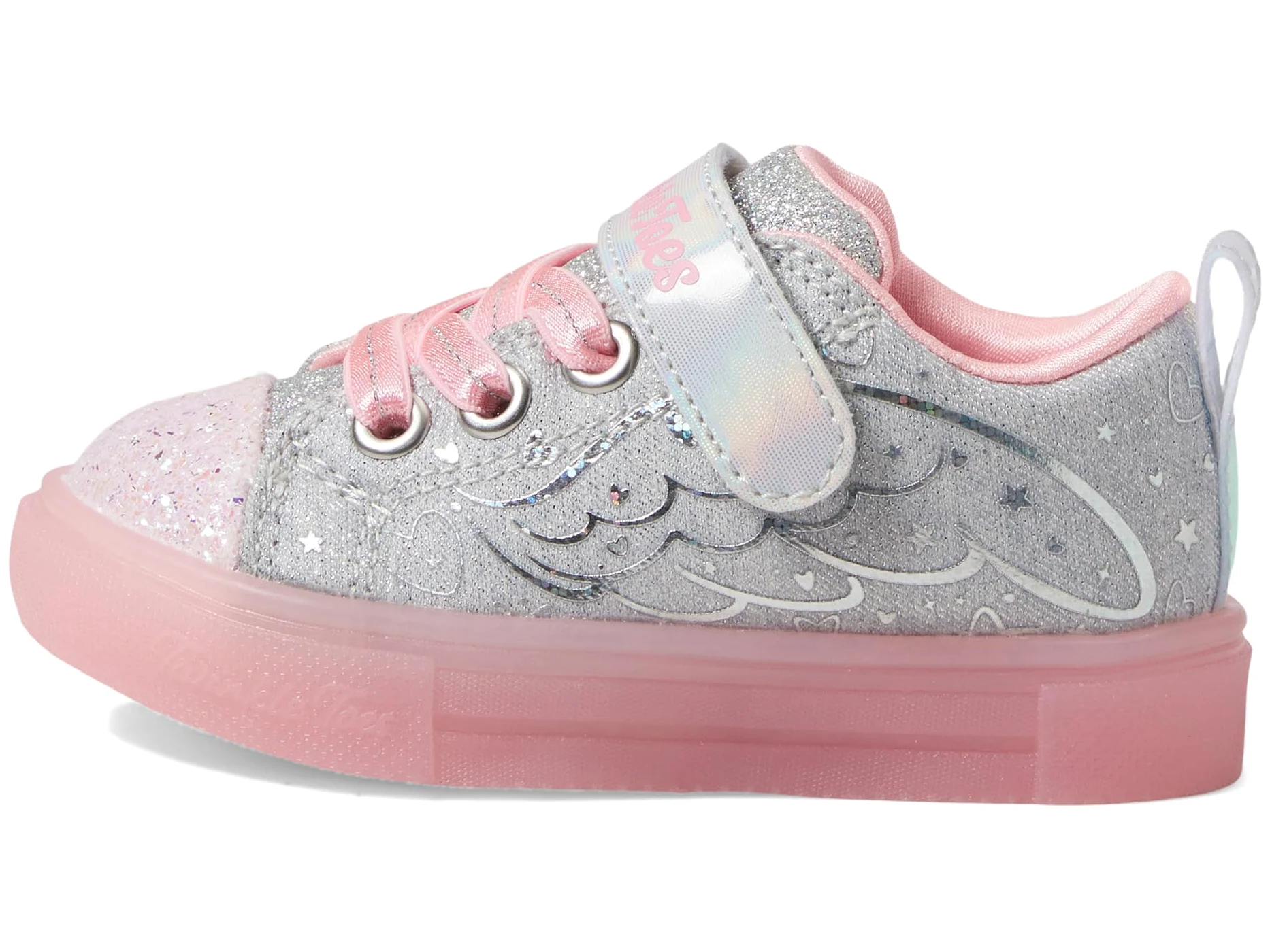Skechers Twinkle Sparks Ice-Heather – Light-up Sneakers, Cushioned Comfort, Flexible Sole, Zapatillas niños Unisex, One Size Girls Big Kid