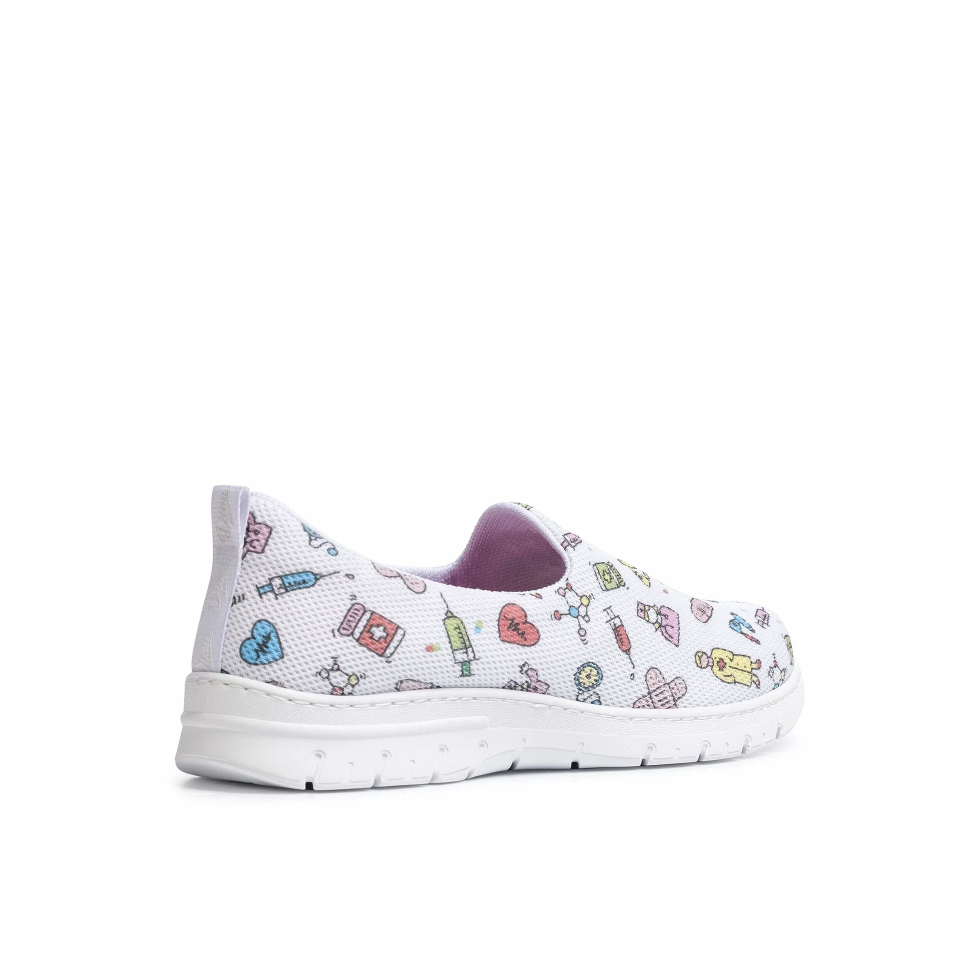 Dian Zapatillas de Trabajo ultraligeras, antibacterianas, Antideslizantes, Ideales para hospitales, Sanitarios, cocinas y Personas de Limpieza, Valencia Plus Estampado