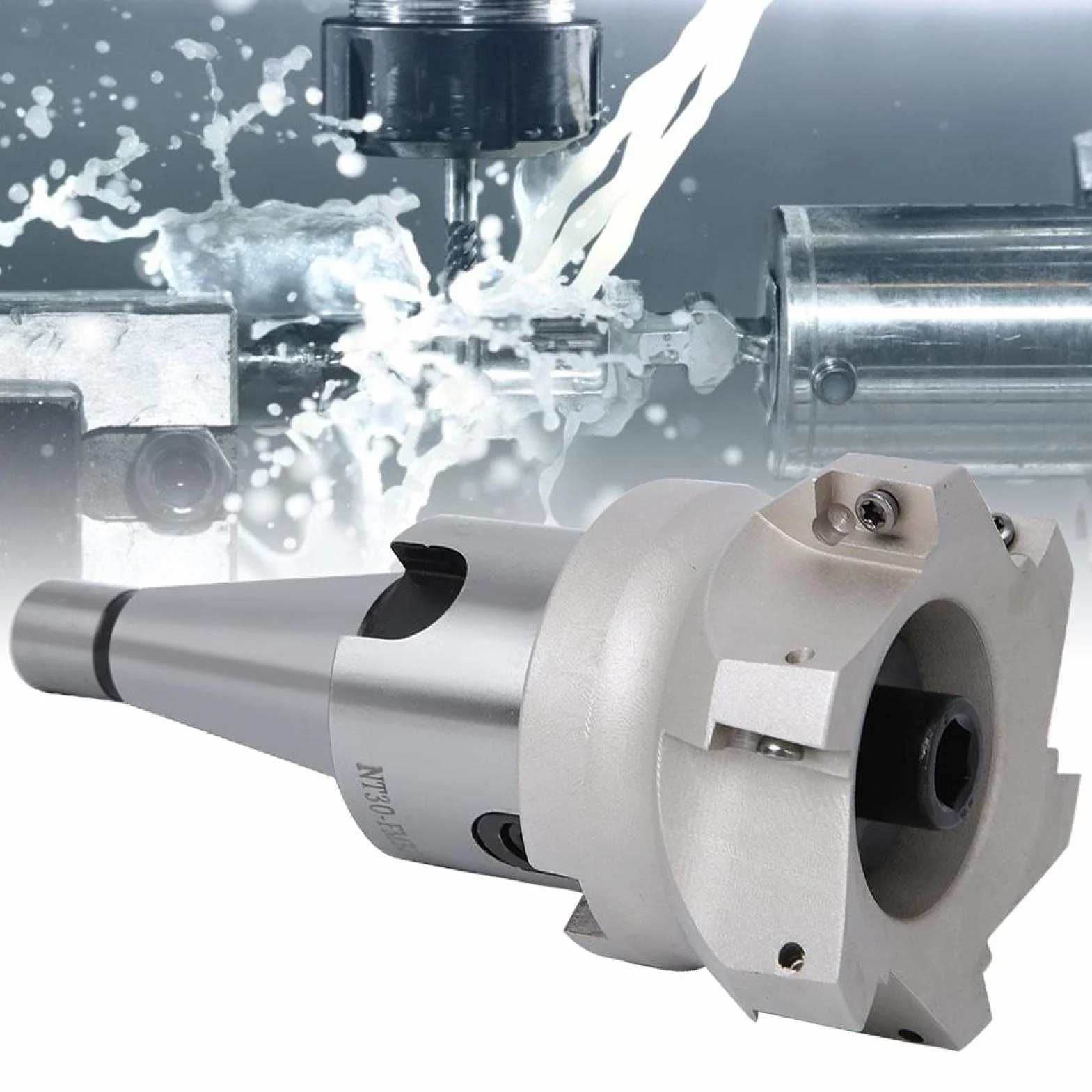 Soporte de mandril de pinza NT30-FMB27 + BAP400R-80-27 Fresa 6 ranuras + Insertos APMT1604 10PCS