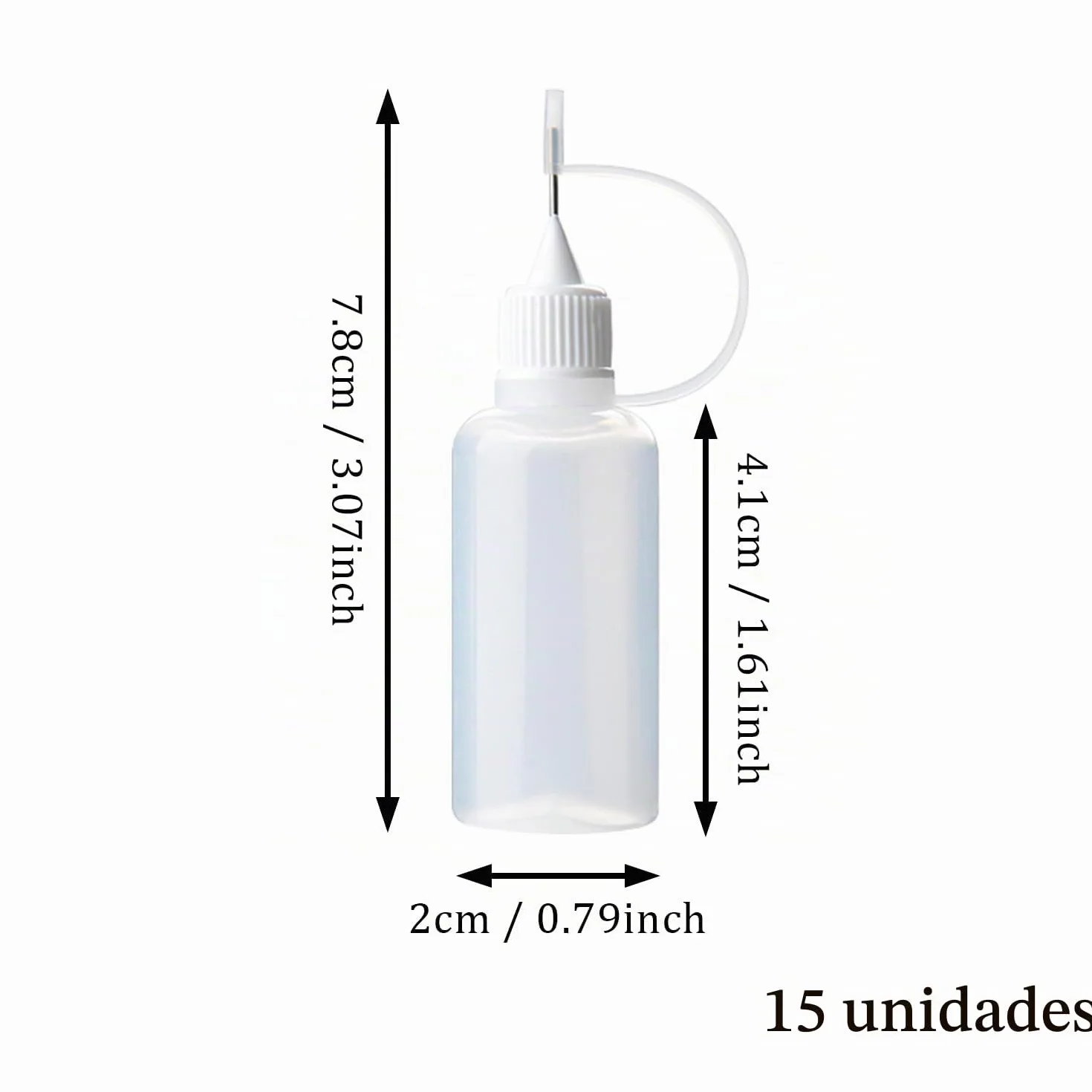 Aplicador de Pegamento 10ml, Botella de Plástico con Punta de Aguja, Precisión para Manualidades