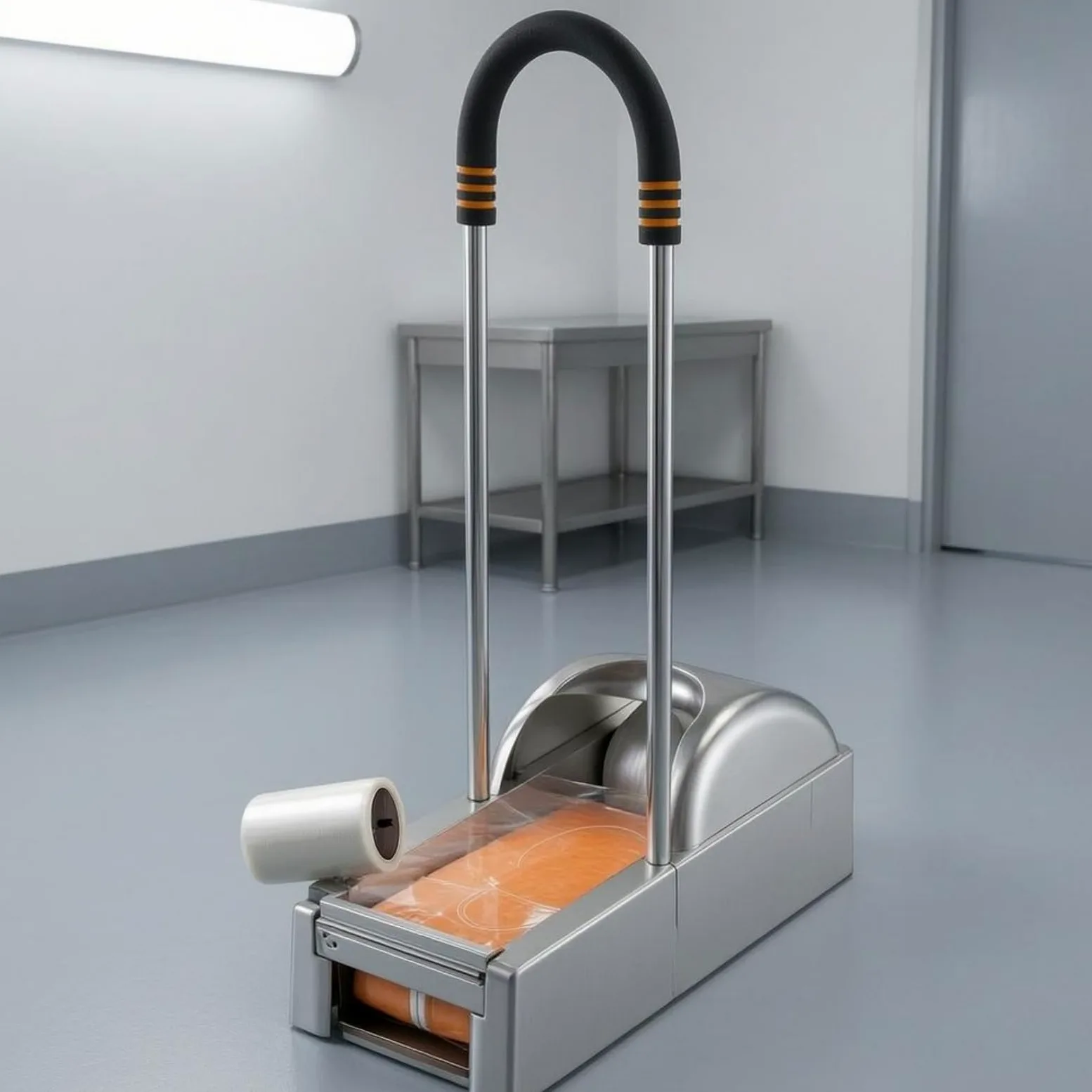 Máquina de Cubiertas de Zapatos Dispensador Automático sin Electricidad para Calzado con Mango Ergonómico y Soporte Metálico Estructura Compacta de, Champán
