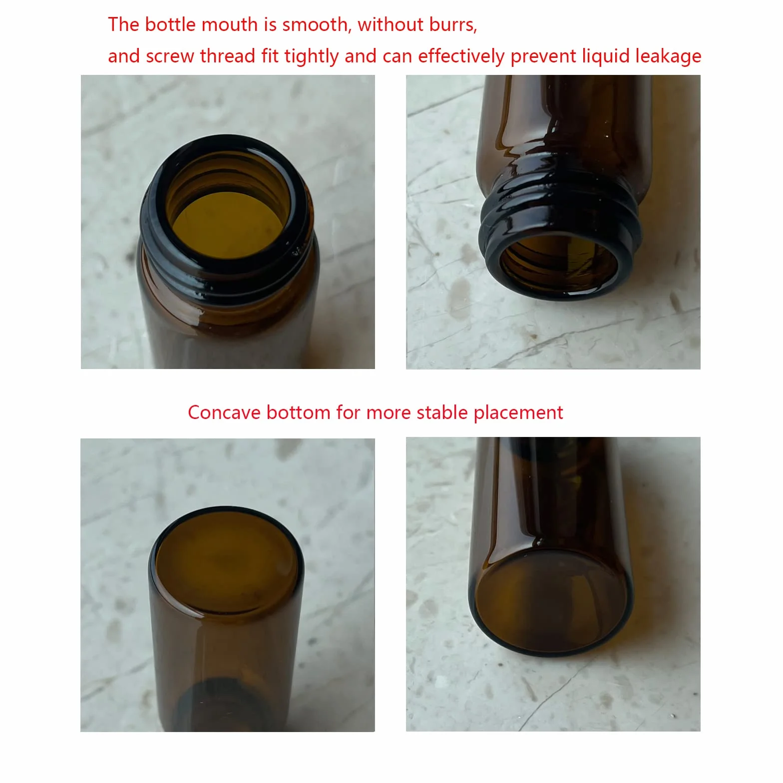 Ámbar Viales de Vidrio 10 ml con Tapones de Rosca, Vial Muestra Líquido, 50 Unidades