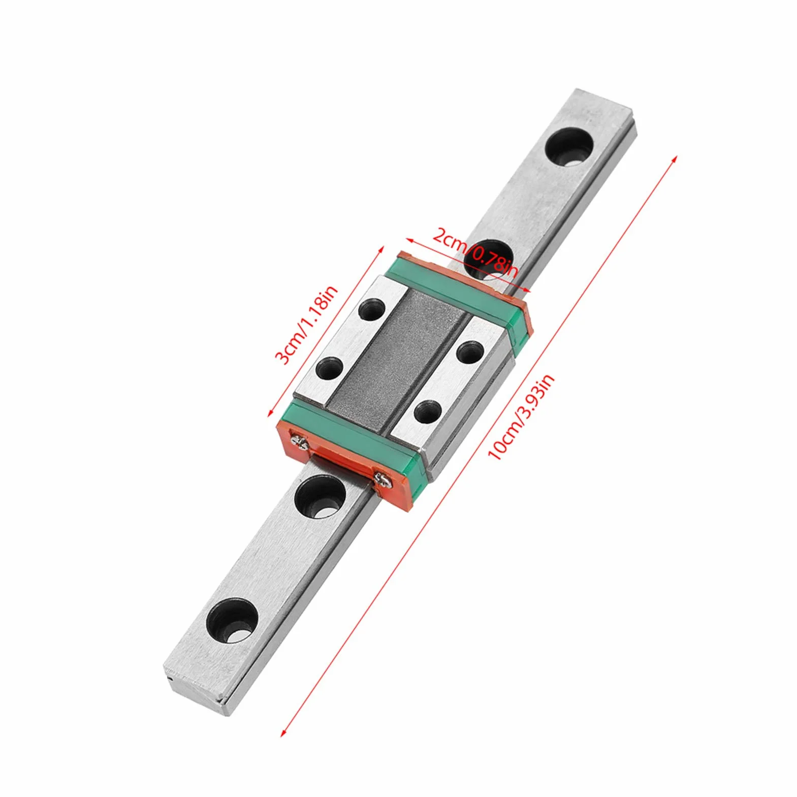 Guía de Carril Lineal 100mm LML9B Mini para Impresora 3D y Máquina CNC