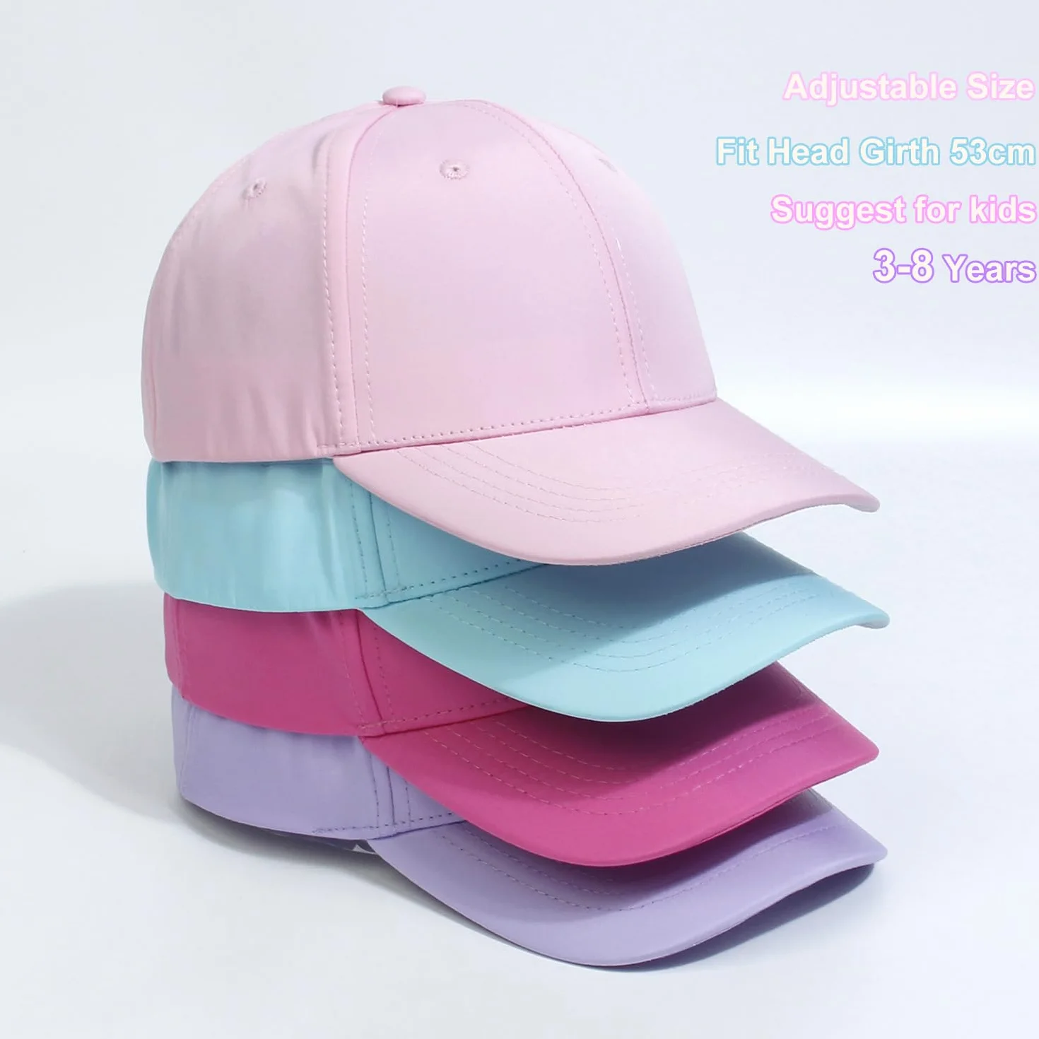 Gorra de béisbol para niños de 3 a 8 años, visera de golf, protección UV, gorra de verano, gorra de tenis, gorra de sol, visera UPF 50+