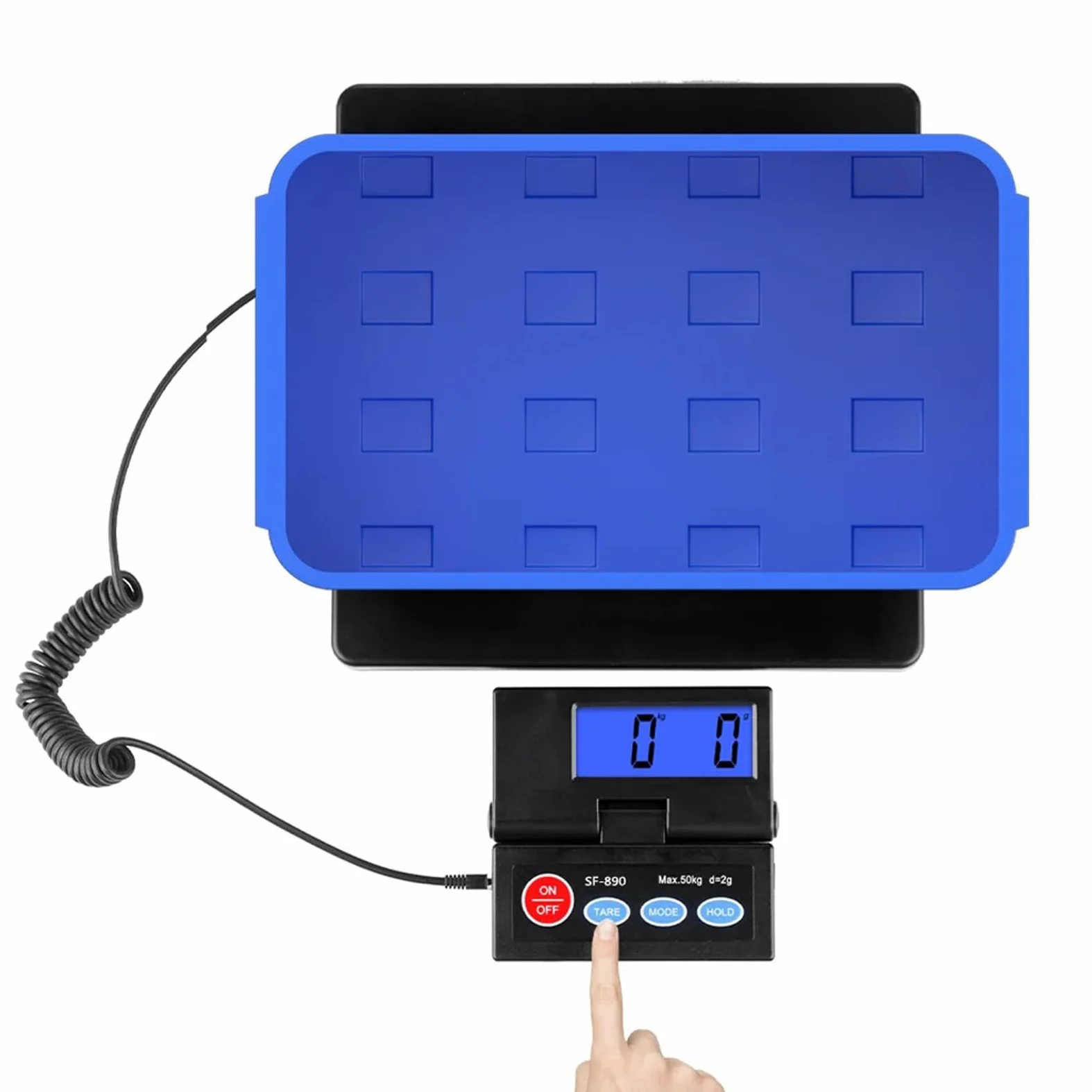 Báscula postal digital de 50 kg de capacidad con precisión 2G, báscula portátil para paquetes, equipaje y correo