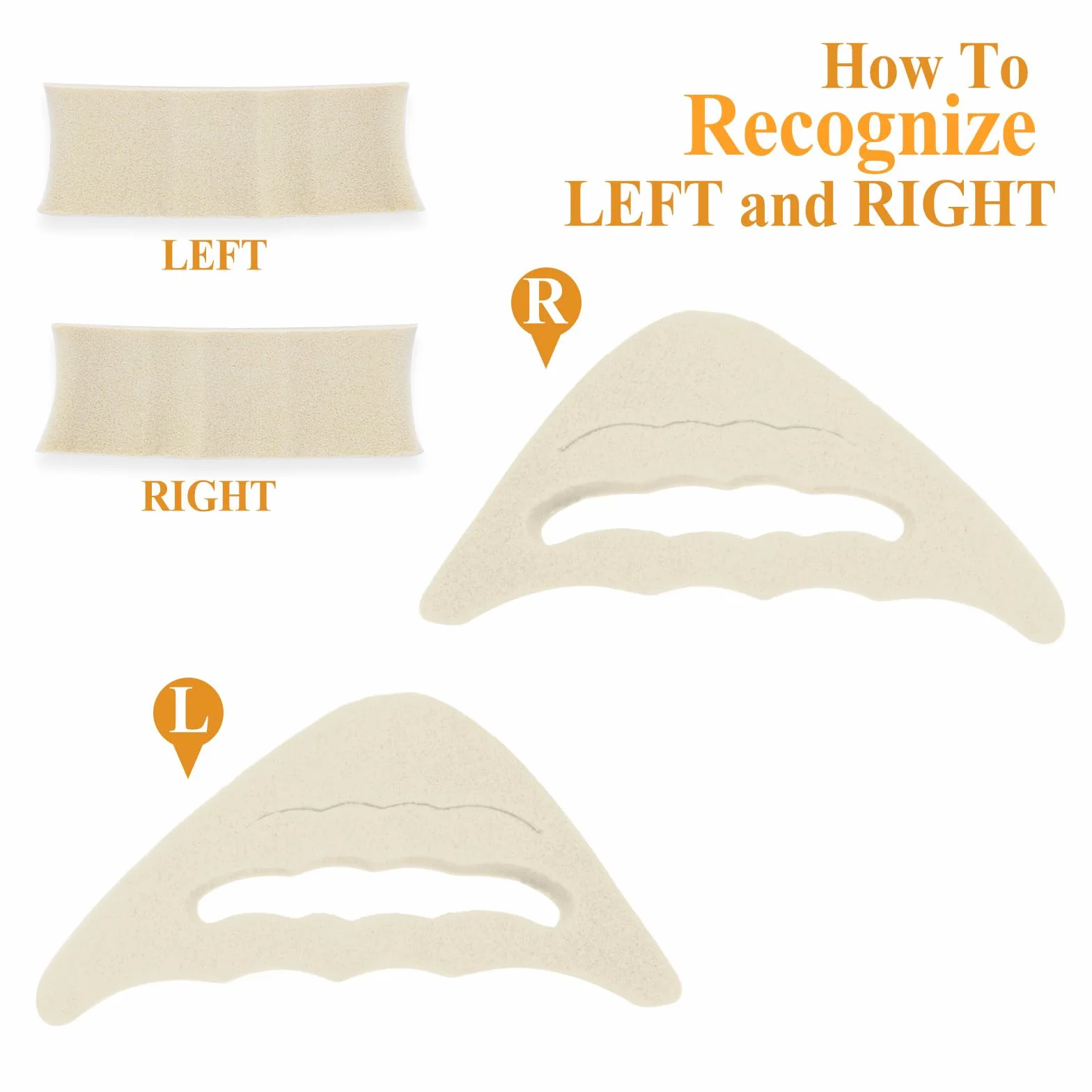 COMNICO Relleno de zapatos para zapatos demasiado grandes, 4 pares de rellenos de esponja suave para zapatos, transpirables, puntera grande, almohadillas reutilizables para el antepié para mujeres y
