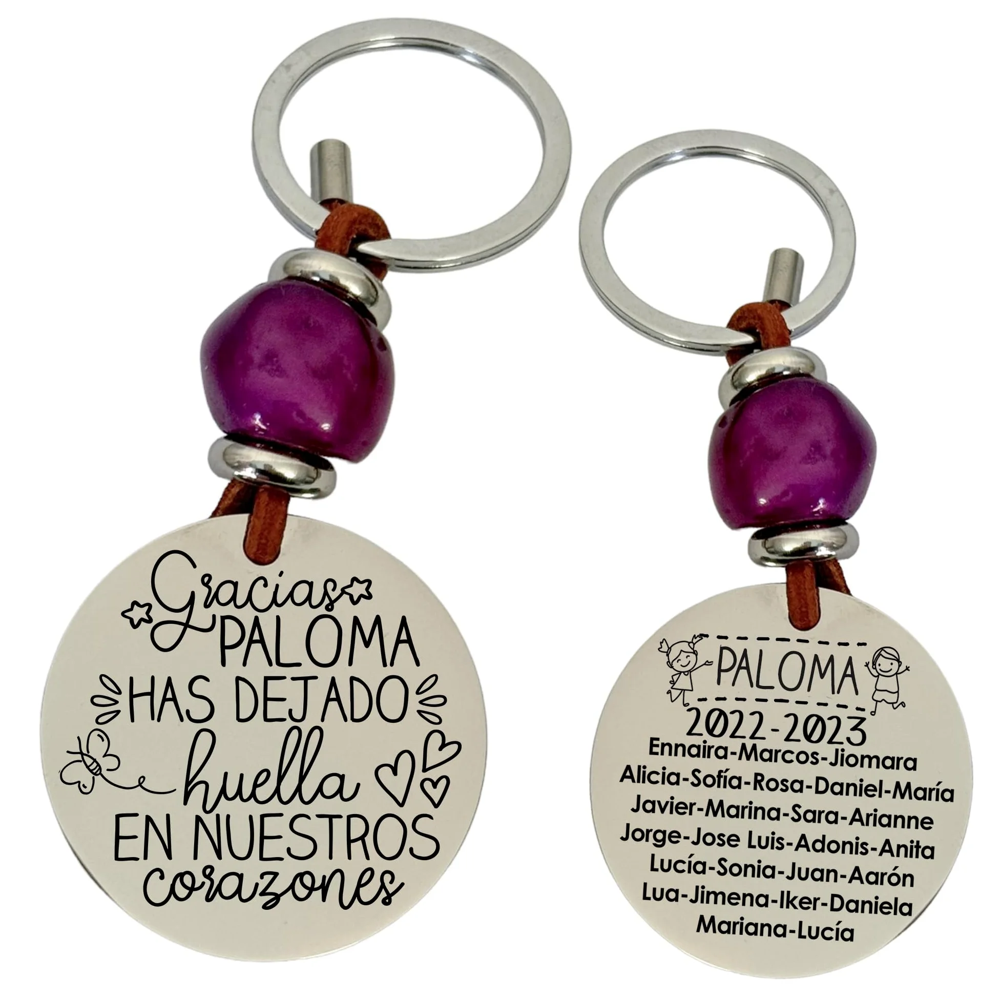 SET PLATA, regalos para profesores. Incluye (todo personalizado) neceser, llavero y pulsera. Regalos fin de curso. Llavero para profesor, pulsera para profesora.