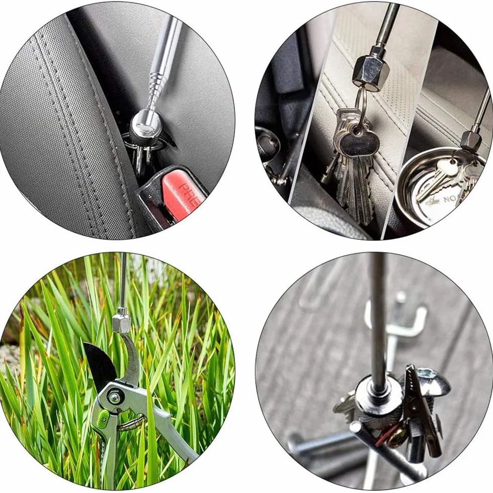 POFET 2 telescopic magnetic pick-up tools 66 cm, extendable rod, silver