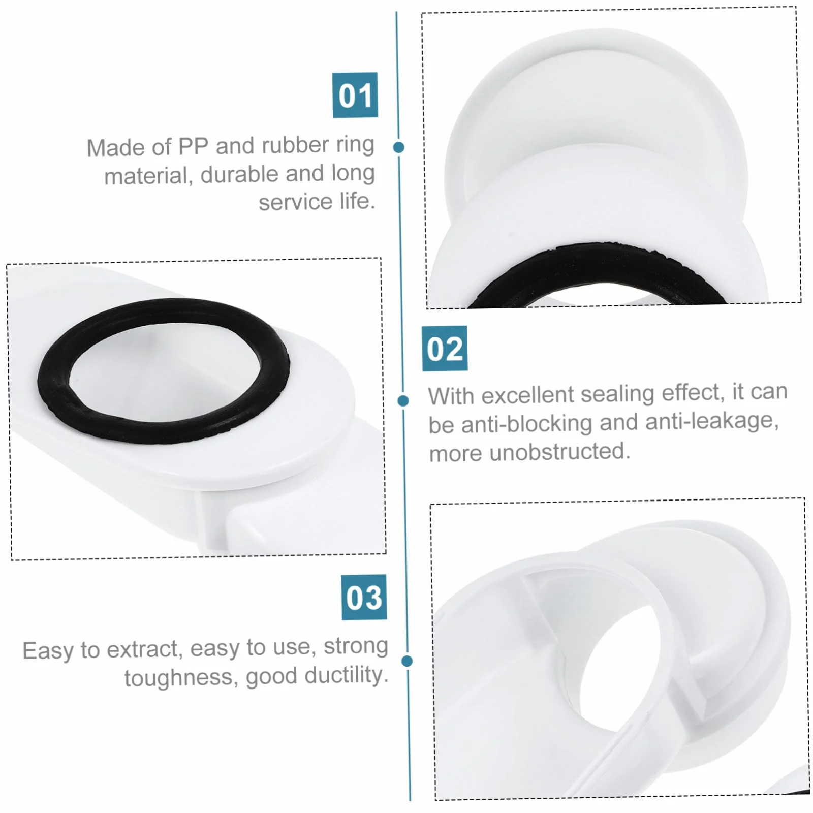 Kit Desplazador de Desagüe para Inodoro Compatible con Salidas Antiobstrucción Antileakage