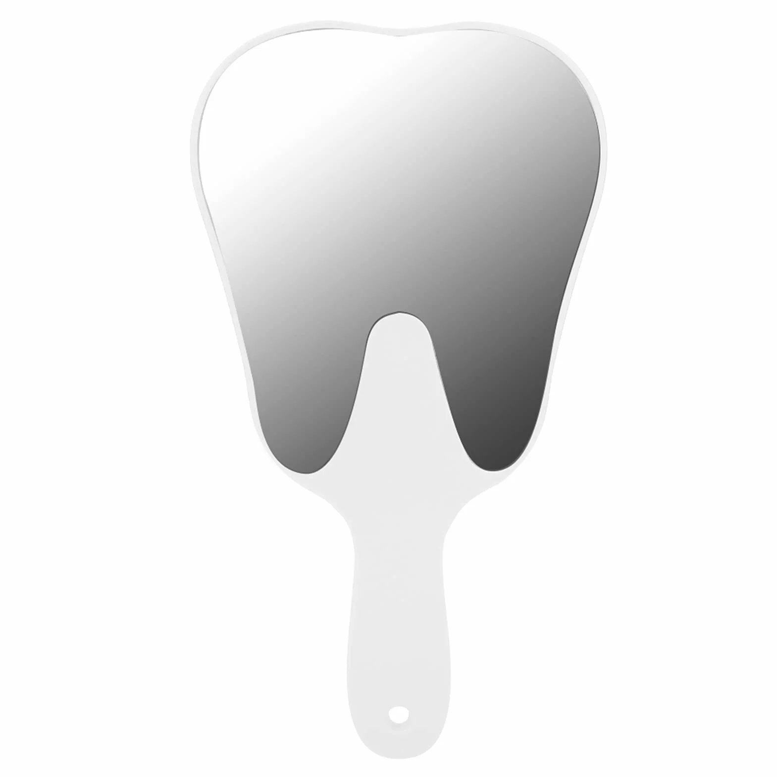 Espejo dental en forma de dientes 25 x 13,5 cm resina cristal