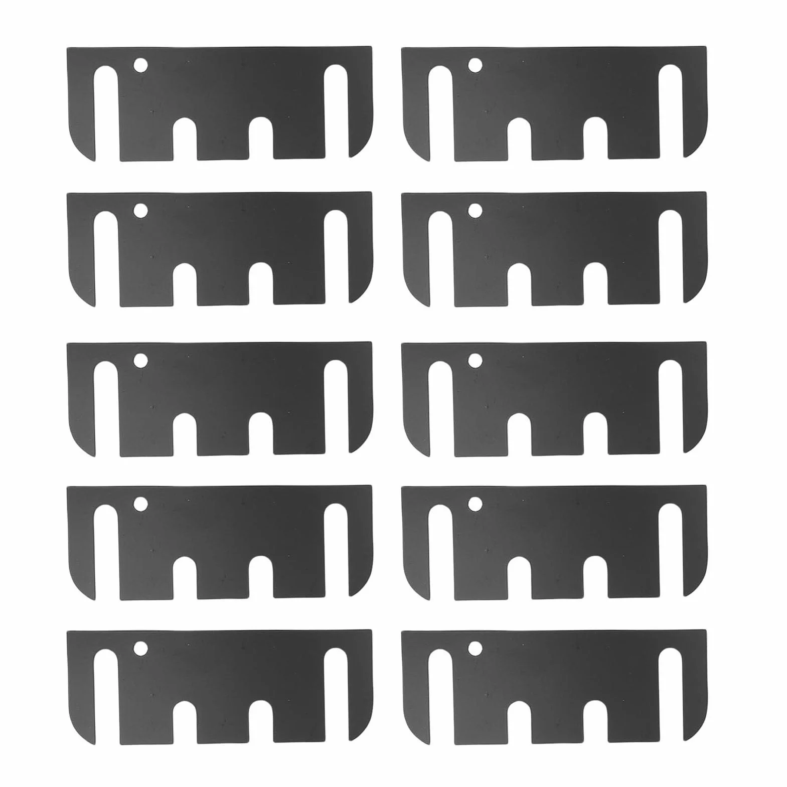 Cuñas para Bisagras de Puerta de Acero Inoxidable, Espaciadores Recubiertos, 10 Piezas