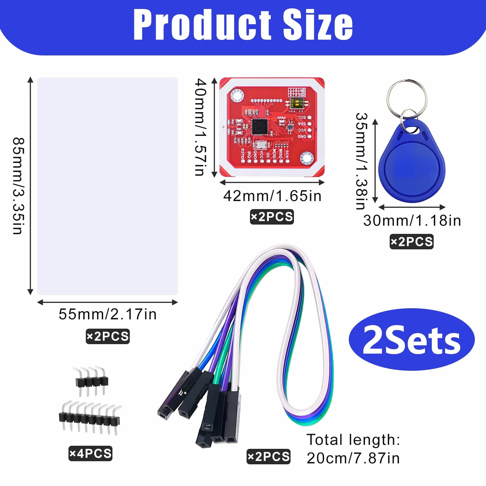 Módulo RFID PN532 NFC V3, Lector y Escritor de Tarjetas, Compatible I2C SPI HSU para Proyectos DIY