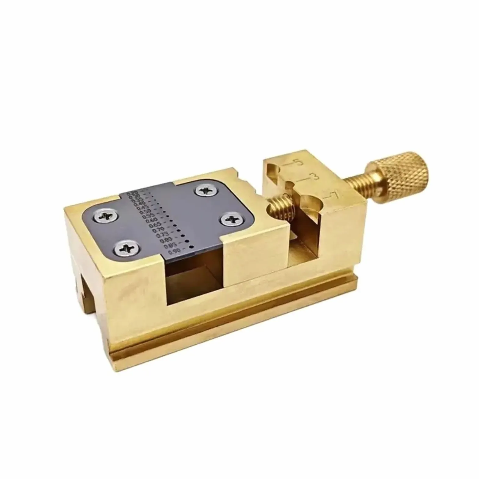 Tornillo de Banco for Reloj de precisión, Ajuste de Rosca, Pinza Antideslizante, Herramienta de apriete, Soporte Estable de Cobre for Cabeza de Reloj, relojero(11 Holes)