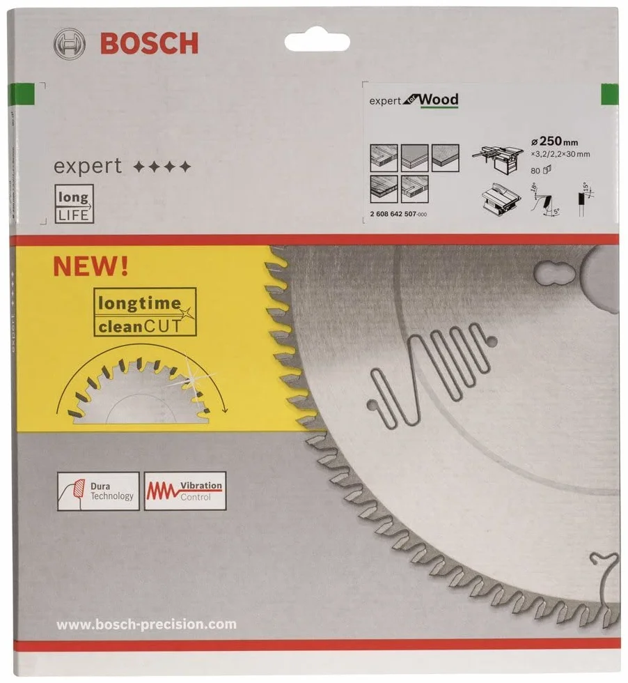 Bosch Hoja de sierra circular Expert for Wood 250 x 30 x 3,2 mm 80