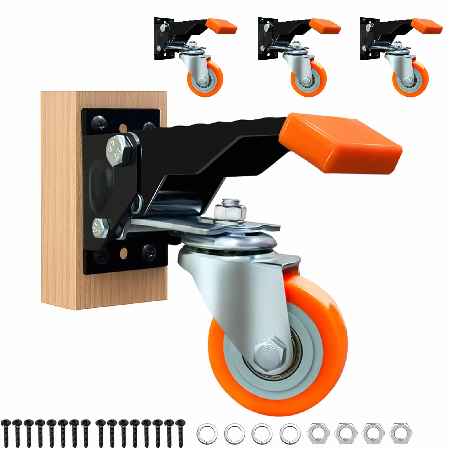 Ruedas para banco de trabajo 65 mm juego 4 ruedas giratorias elevación descenso 300 kg