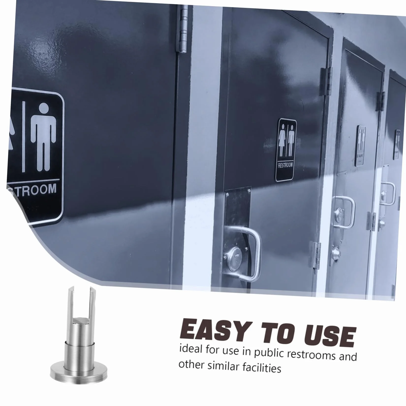 Soporte Metálico para Mampara de Baño en Acero Inoxidable Altura Ajustable 45-65 Mm