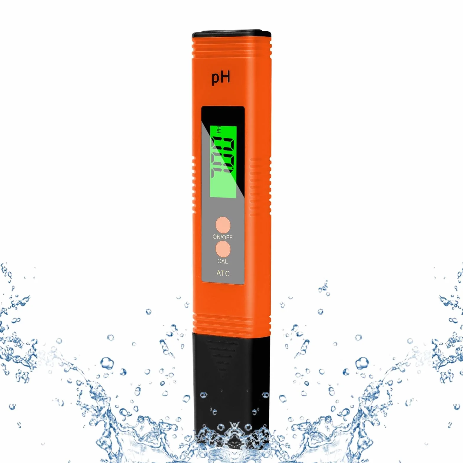 Flintronic Probador de Calidad del Agua con Pantalla LCD Retroiluminada, Medidor de PH de Alta Precisión 0,01 PH